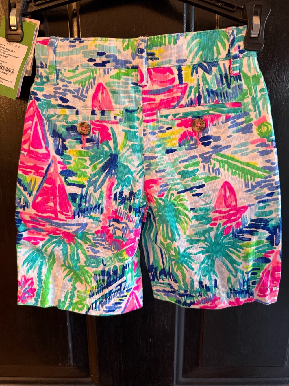 Lilly Pulitzer Size 2 Boys Beaumont Shorts in Salt in the Air NWT - Picture 5 of 6
